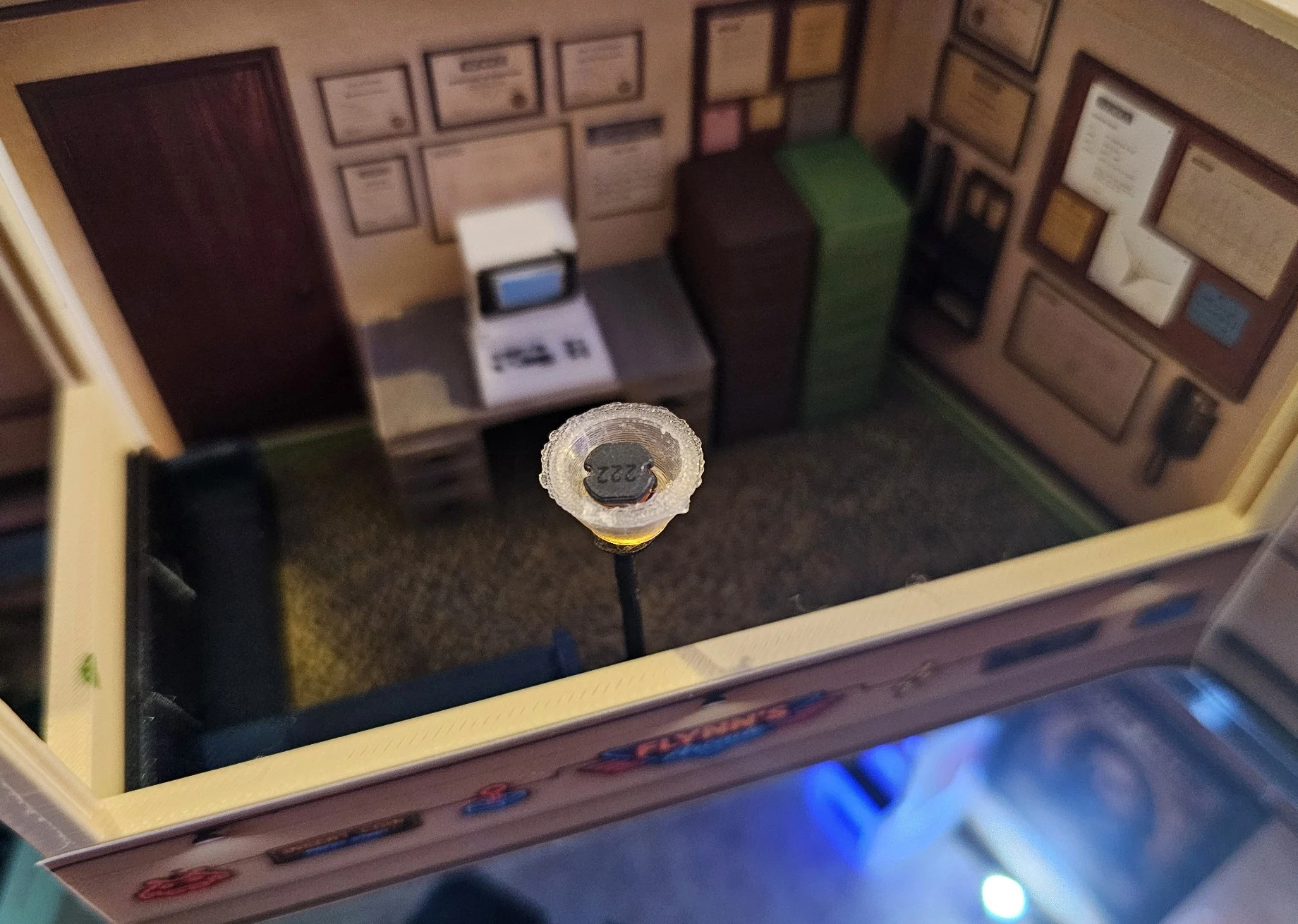 Photograph of the miniature upper-level office